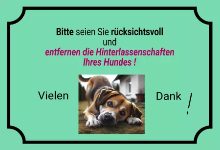 Hunde Vorsicht Warnschild Zutritt verbotenHunde Bitte seien Sie rücksichtsvoll Bild