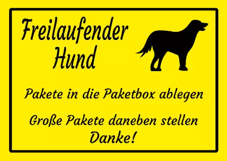 Hunde Vorsicht Warnschild Zutritt verboten Hunde Freilaufender Hund Bild