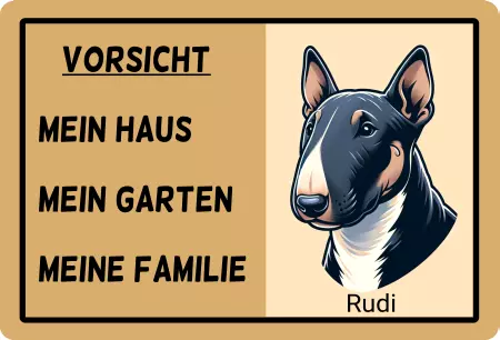 Hunde Vorsicht Warnschild Zutritt verbotenHunde Mein Haus, Mein Garten, Meine Familie Bild