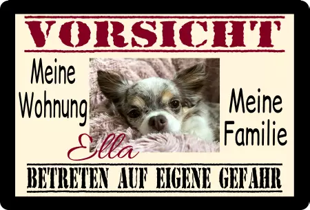 Hunde Vorsicht Warnschild Zutritt verbotenHunde VORSICHT Bild