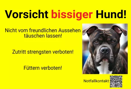 Hunde Vorsicht Warnschild Zutritt verboten Hunde Vorsicht bissiger Hund Bild