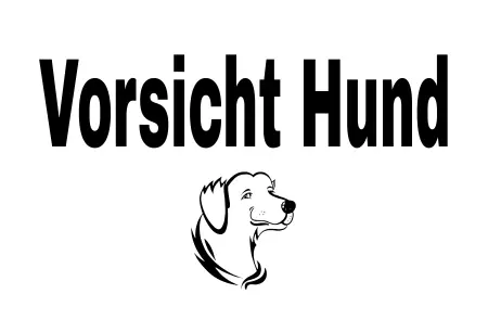 Hunde Vorsicht Warnschild Zutritt verbotenHunde Vorsicht Hund Bild